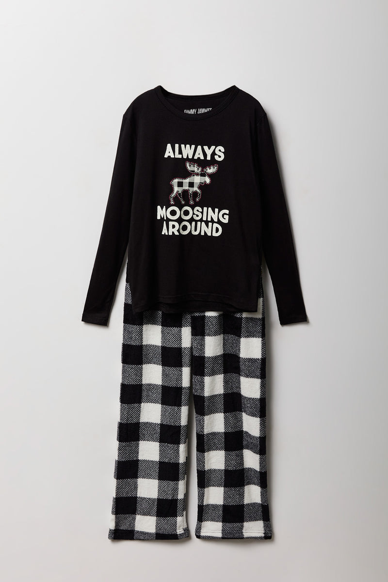 Kids Fammy Jammies Moosing Around Pajama Set