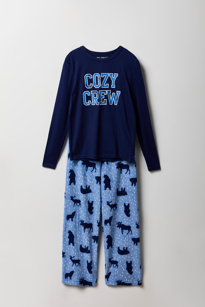 Ensemble deux-pièces Pyjamas de famille à imprimé Cozy Crew pour enfant