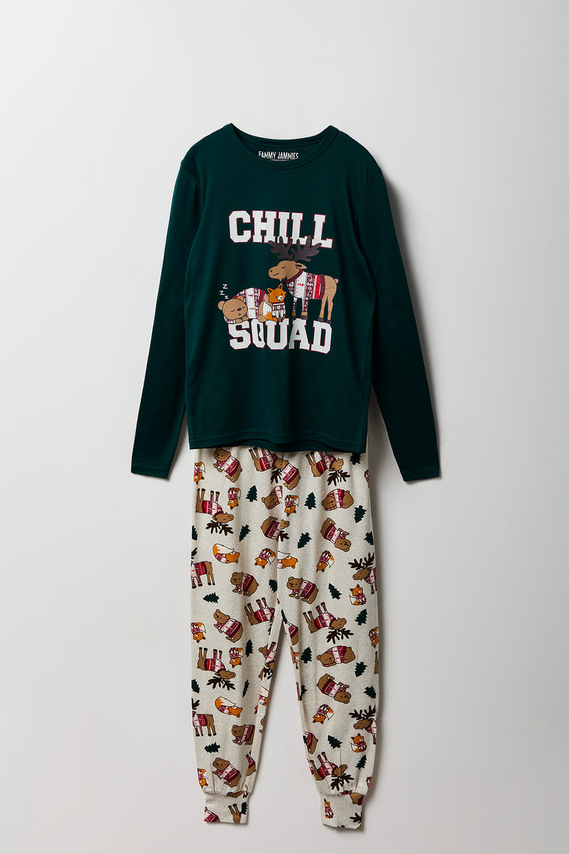 Ensemble-pyjama de famille deux pièces Chill Squad pour enfants