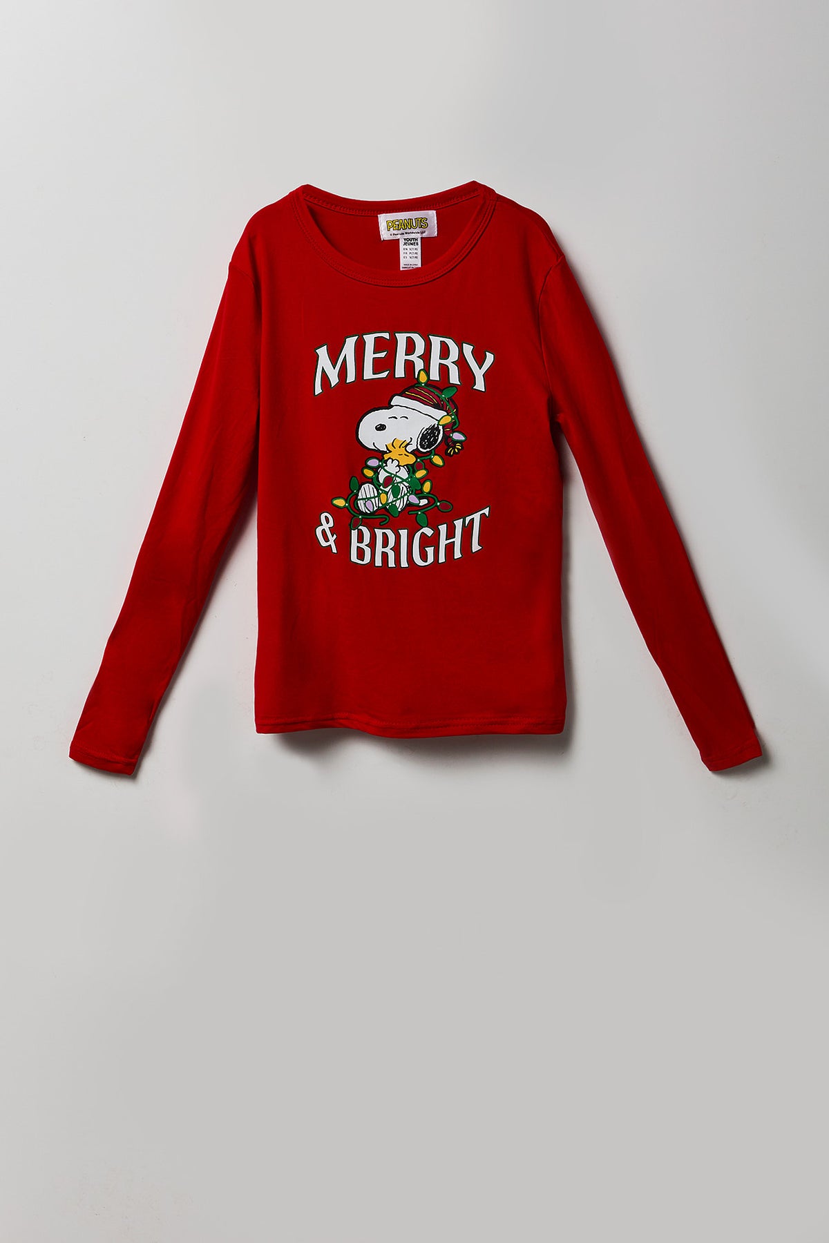 Vue alternative 2. Ensemble pyjama Pyjamas de famille Peanuts Snoopy Merry & Bright pour jeune