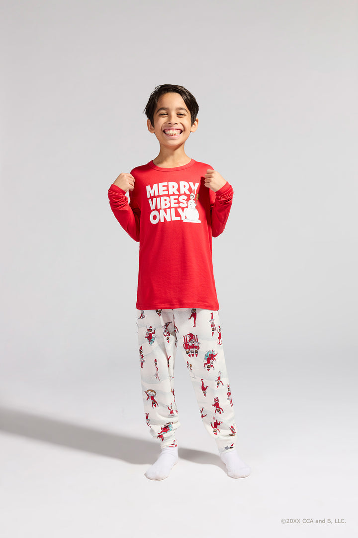 Kids Fammy Jammies Merry Vibes Elf on the Shelf Pajama Set