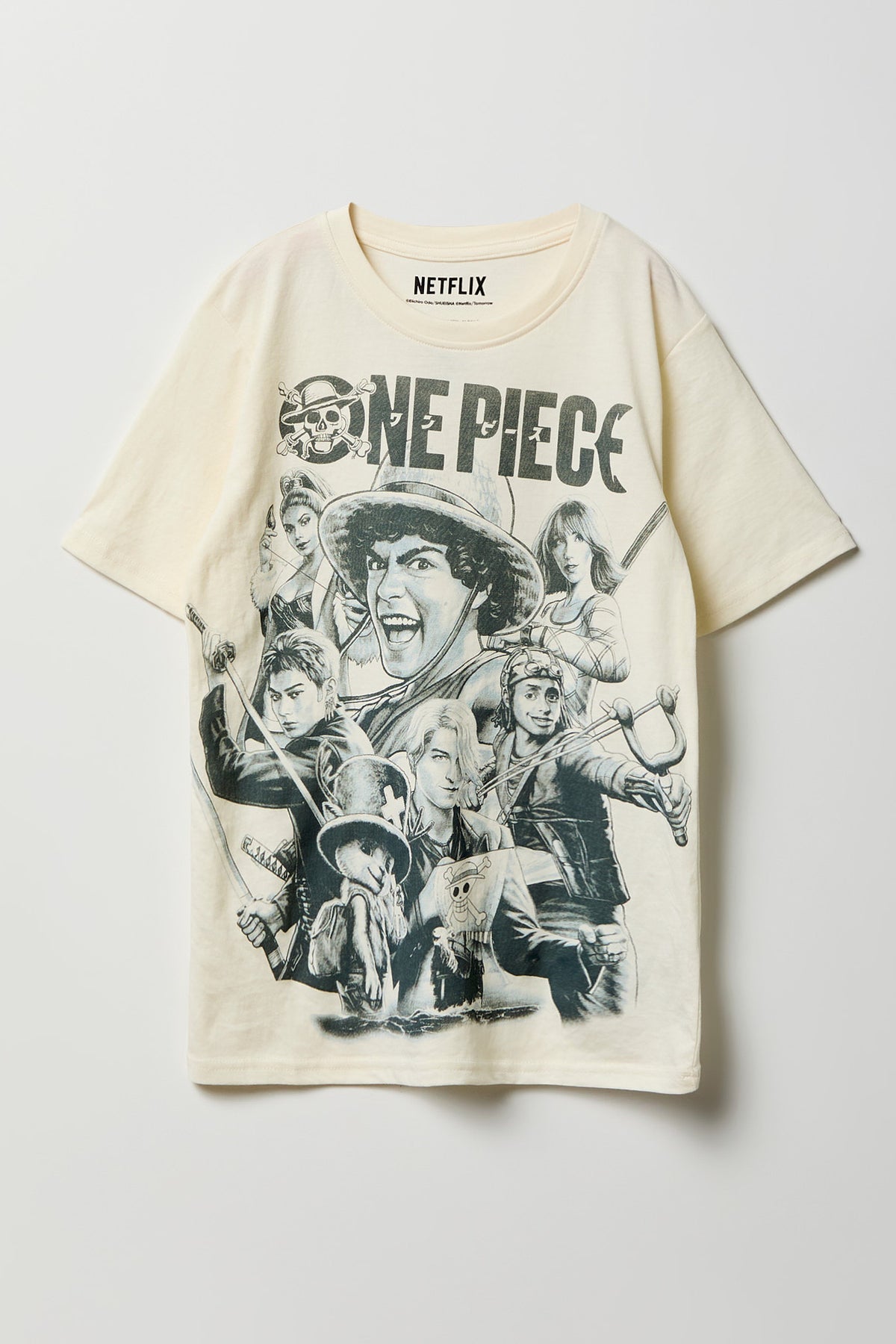 Kids One Piece Graphic T-Shirt - White