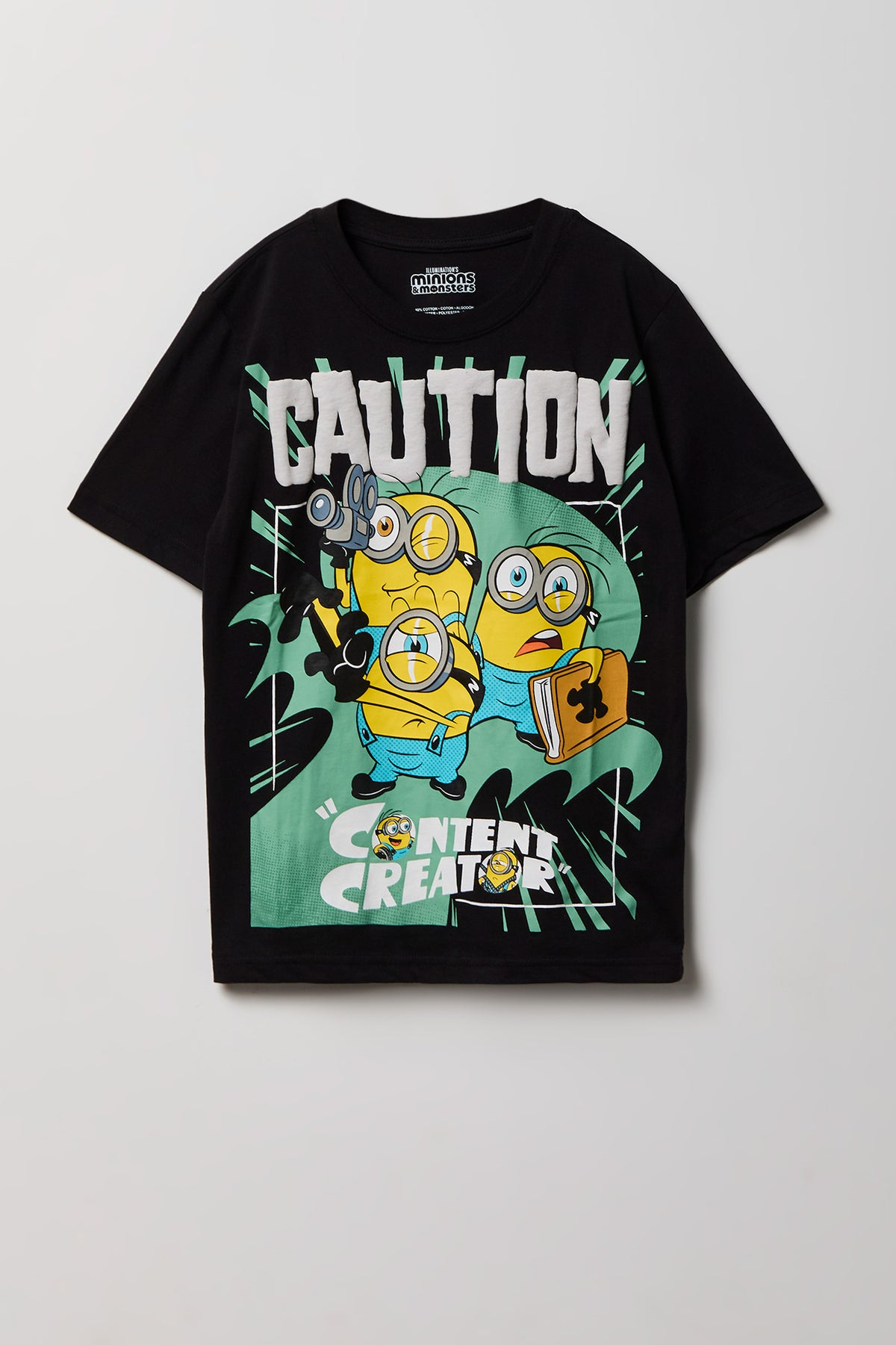 Kids Minions & Monsters Graphic T-Shirt - Black
