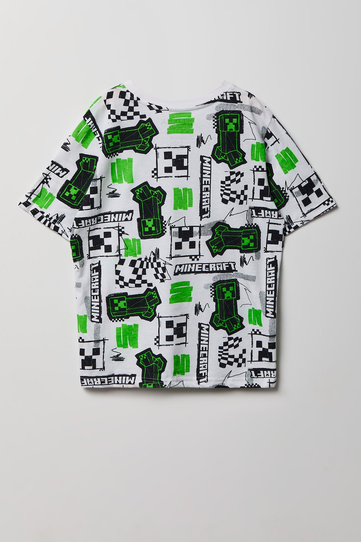Alt View 2. Kids Minecraft Print T-Shirt - White