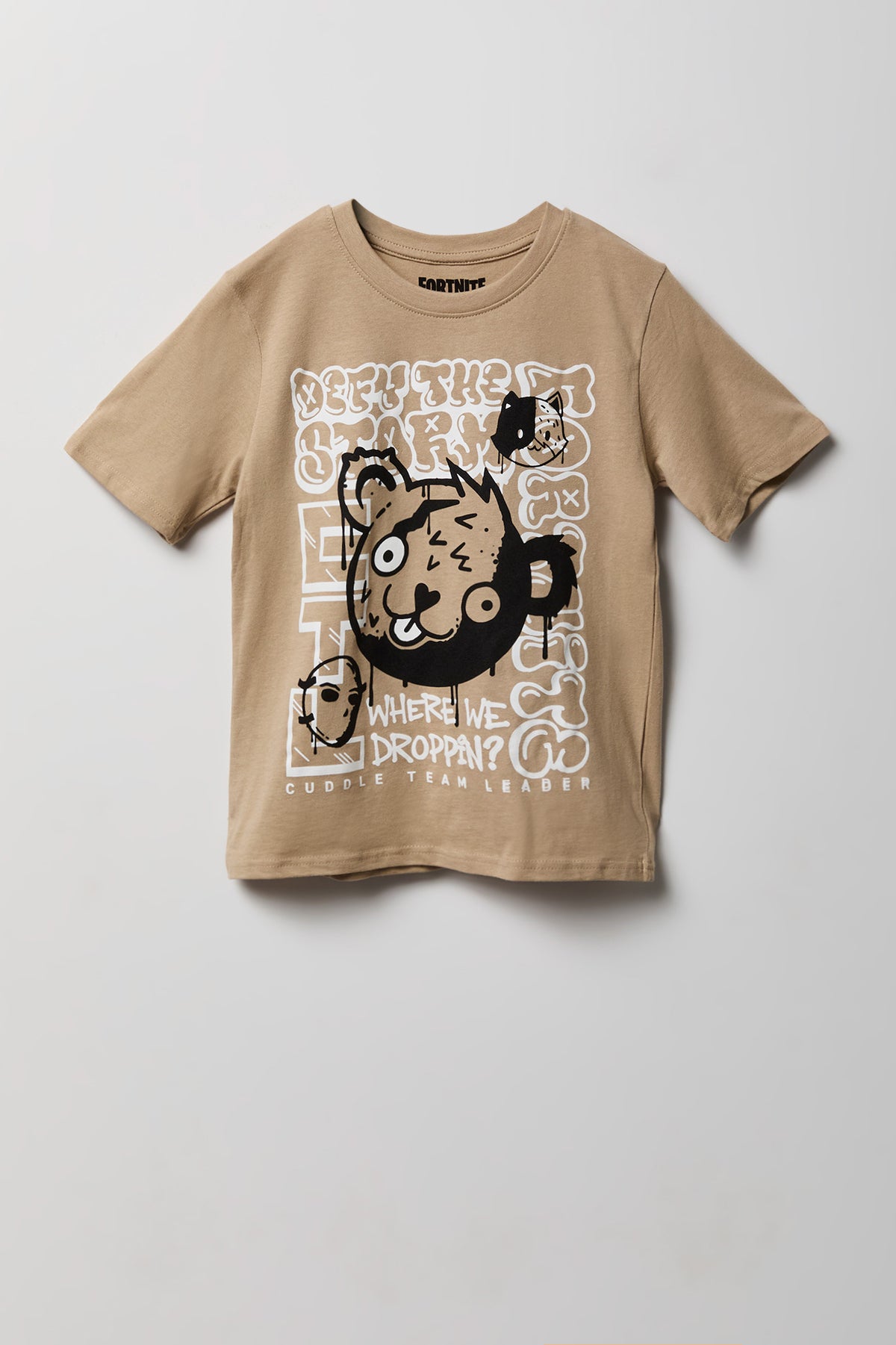 Kids Bear Graphic T-Shirt - Tan