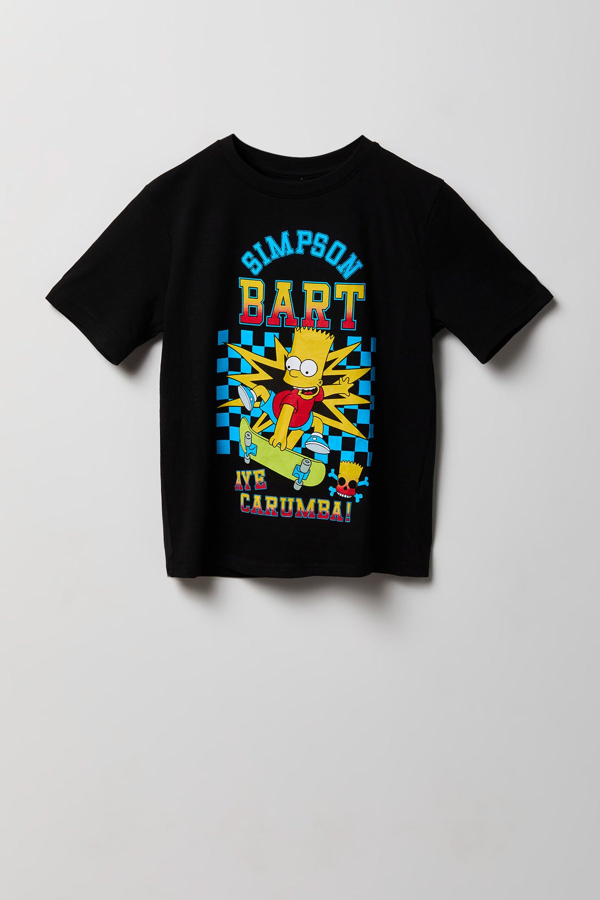Kids Bart Simpson Graphic T-Shirt - Black