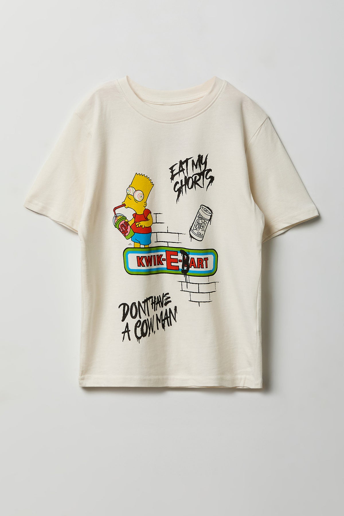 Kids Bart Simpson Graphic T-Shirt - White