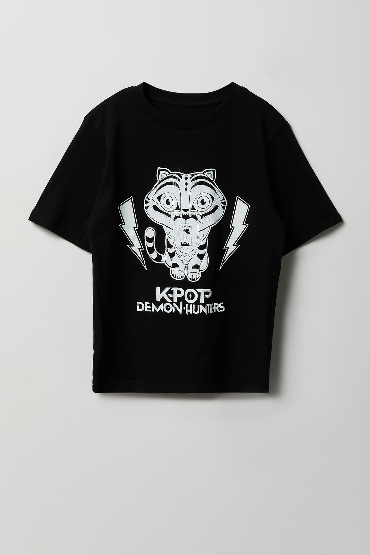 Kids KPop Demon Hunters Graphic T-Shirt - Black