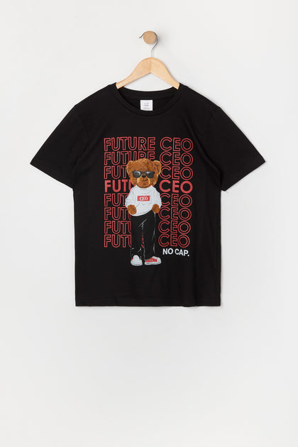 T-shirt à imprimé Future CEO Bear pour garçon