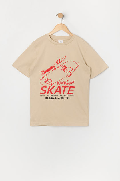 T-shirt à imprimé Skaters Gonna Skate pour garçon