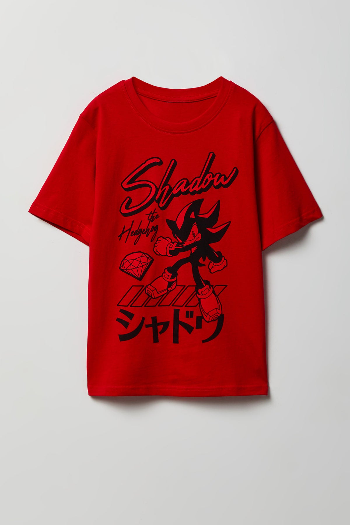 Kids Shadow The Hedgehog Graphic T-Shirt - Red