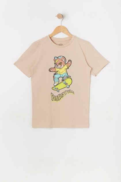 T-shirt à imprimé Freestyle Bear pour garçon