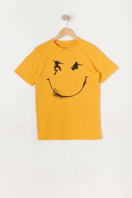 T-shirt à imprimé Skater Smiley pour garçon
