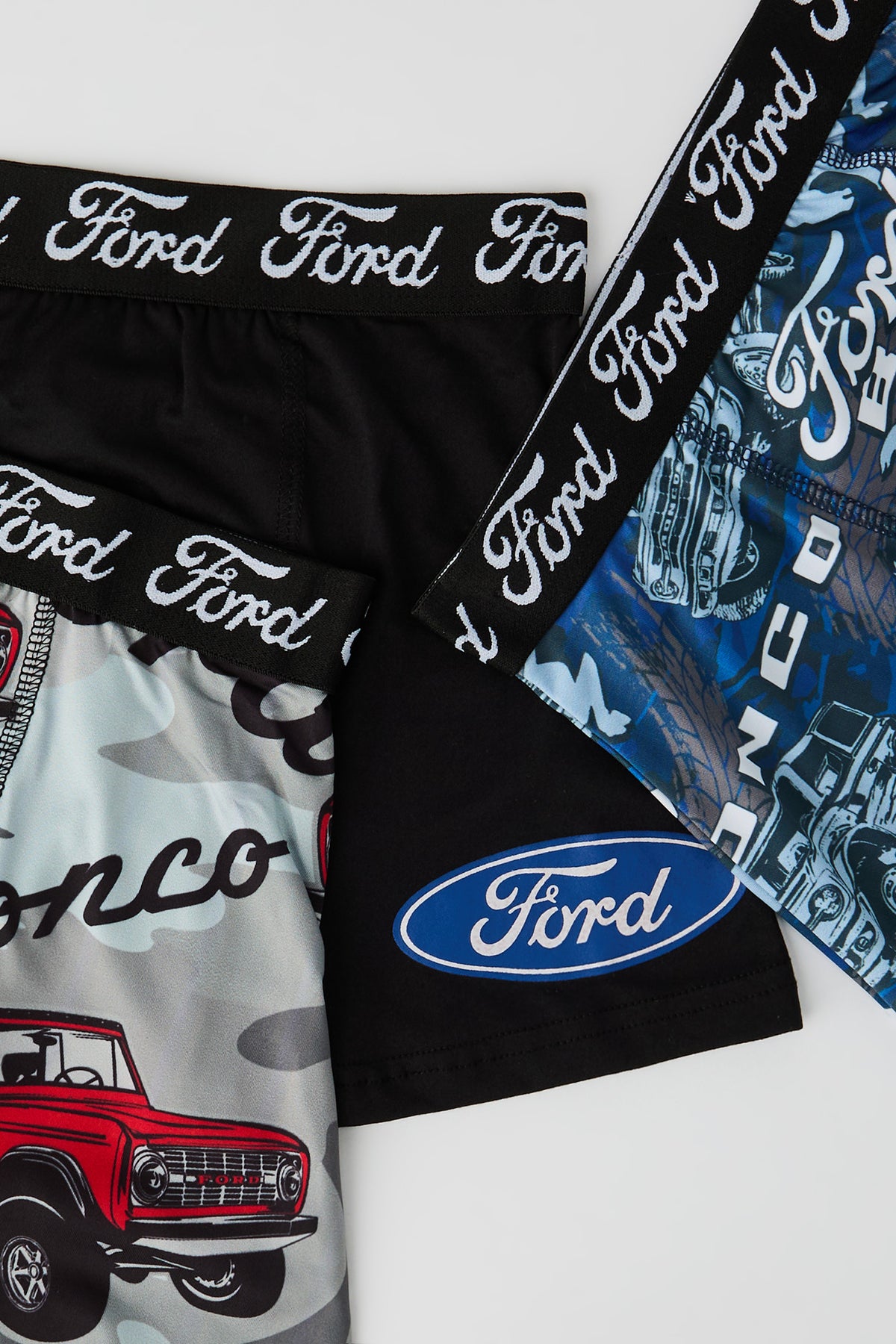 Alt View 2. Boys Ford Boxer Brief (3 Pack) - Navy