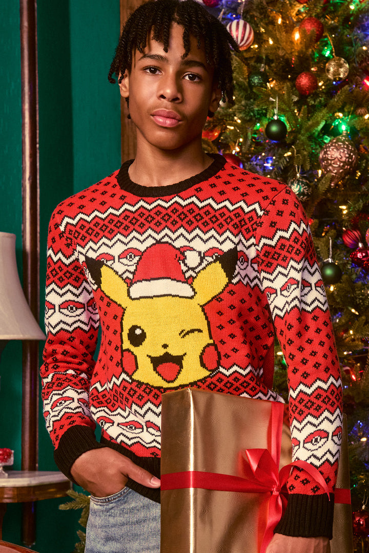 Boys Pokémon Jacquard Knit Christmas Sweater