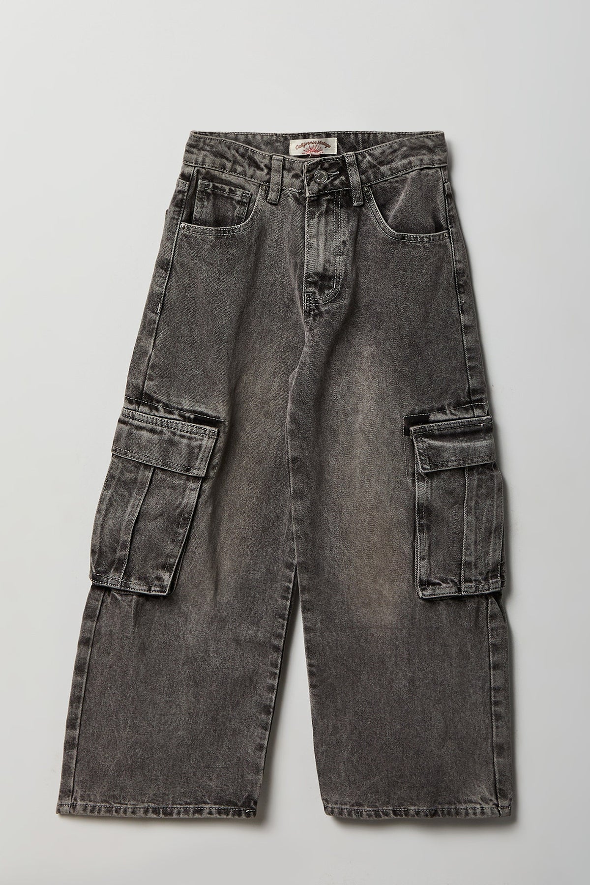 Boys Stretch Baggy Jean - Dark Grey