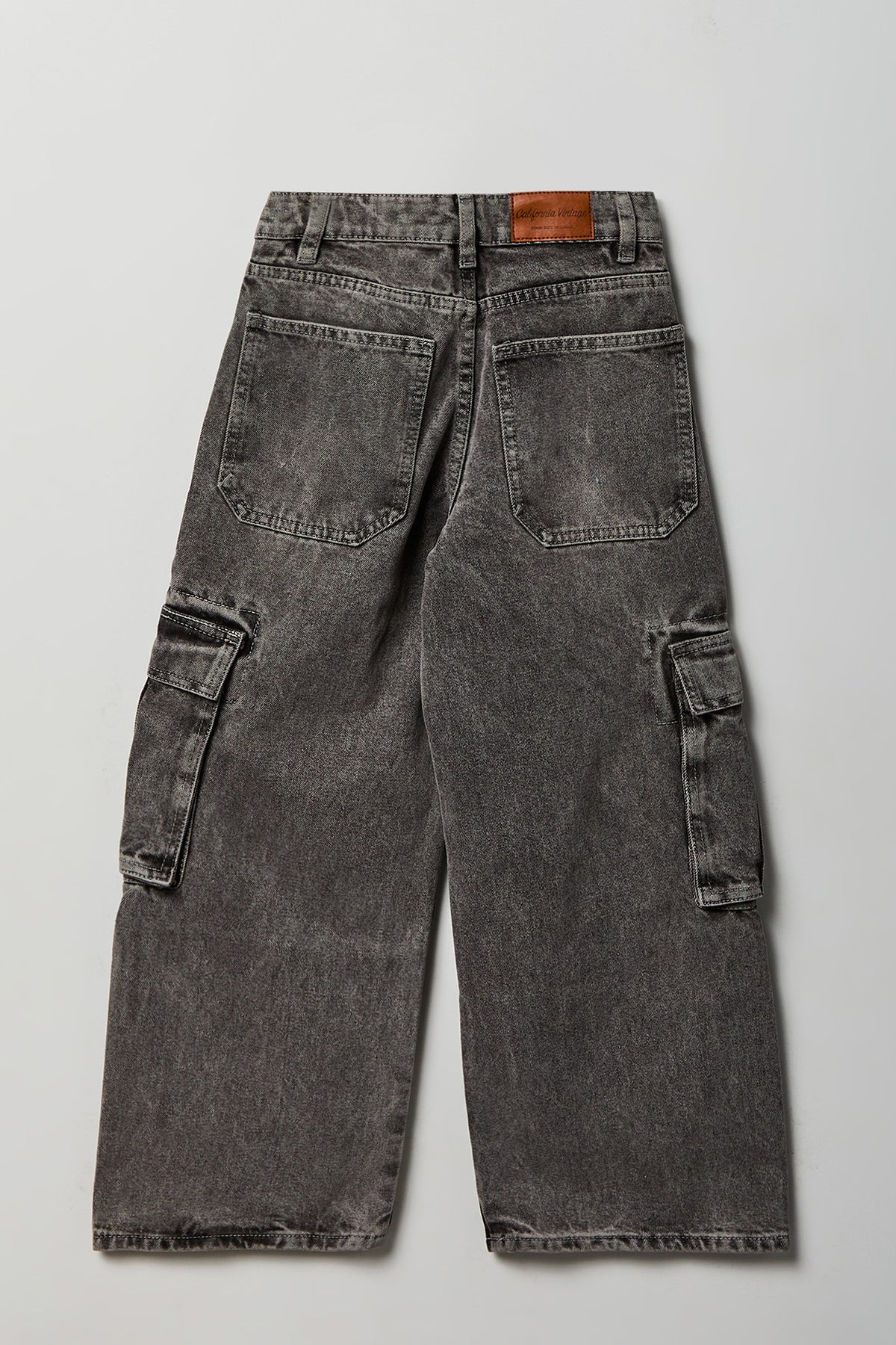 Alt View 2. Boys Stretch Baggy Jean - Dark Grey