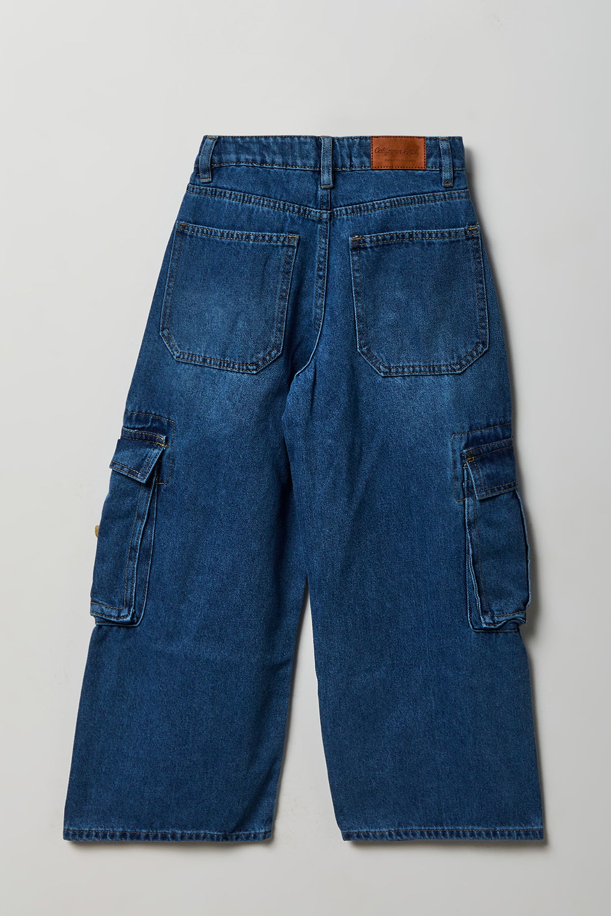 Alt View 2. Boys Stretch Baggy Jean - Navy Blue