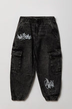 Boys Graffiti Denim Jogger