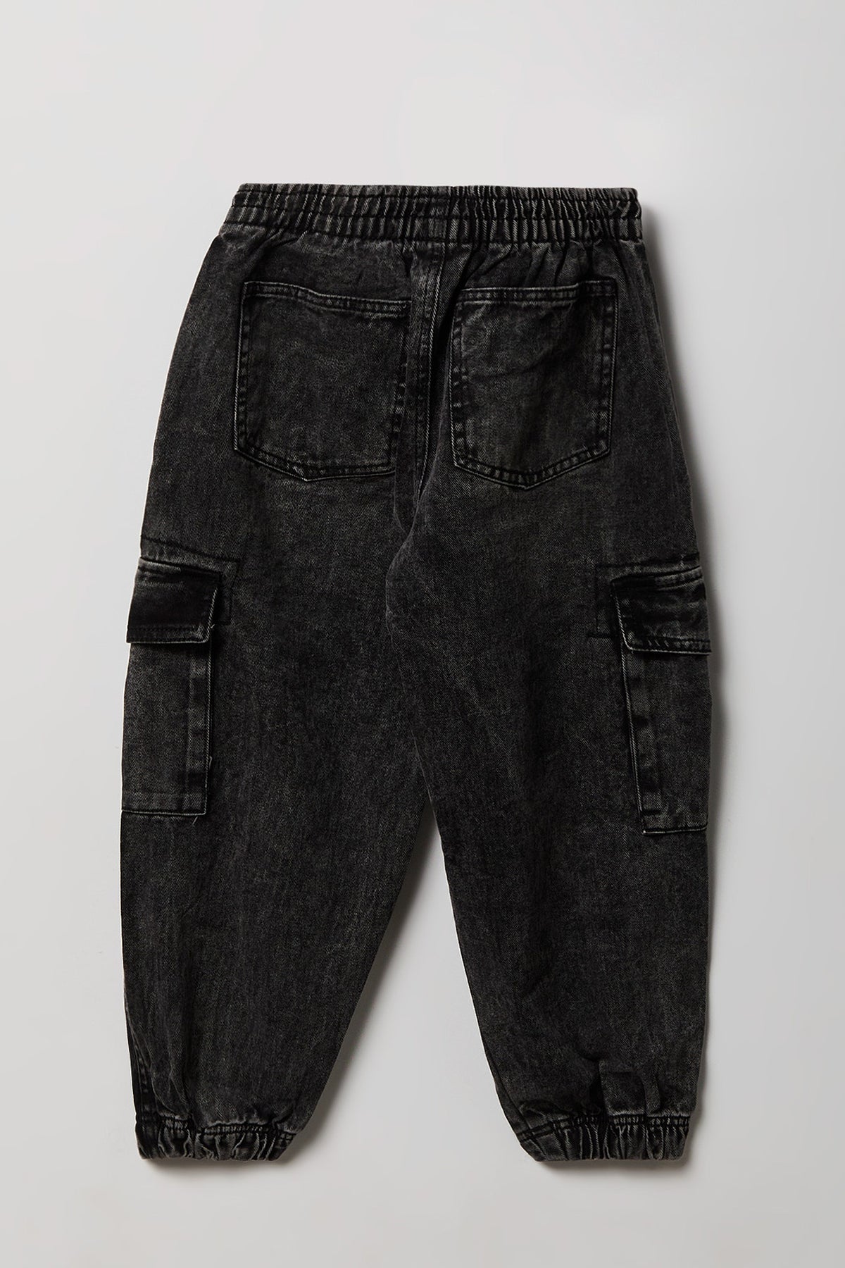 Alt View 2. Boys Graffiti Denim Jogger - Black