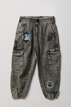 Jogger en denim à graffitis pour garçon