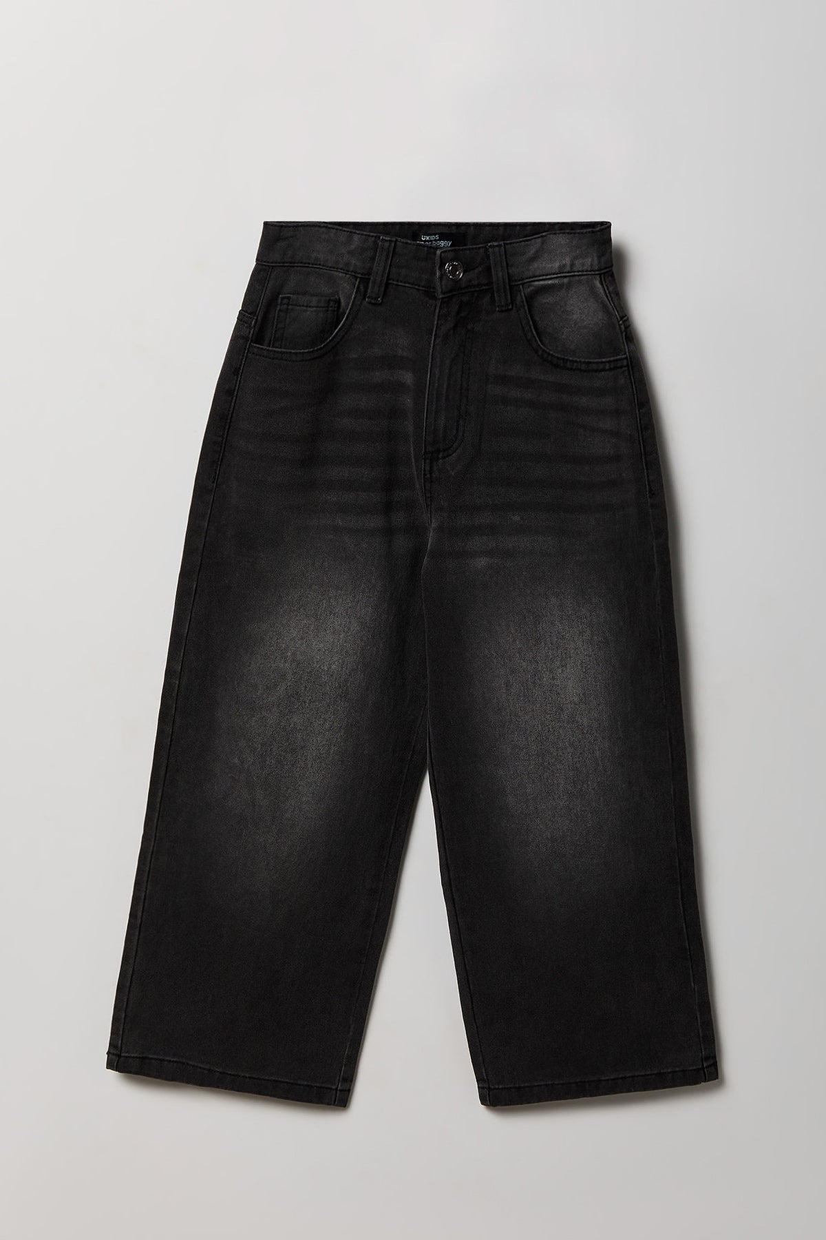 Boys Super Washed Baggy Jean - Black