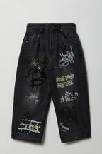 Boys Graffiti Graphic Baggy Jean