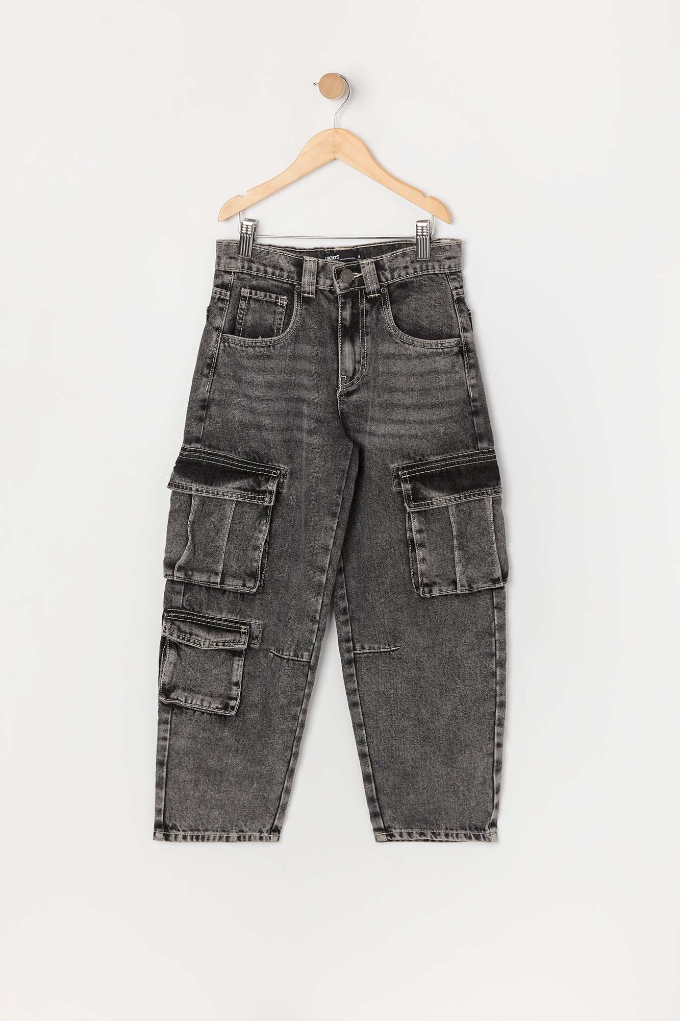 Boys Multi Pocket Straight Leg Cargo Jean