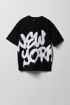 Boys Textured Graphic T-Shirt