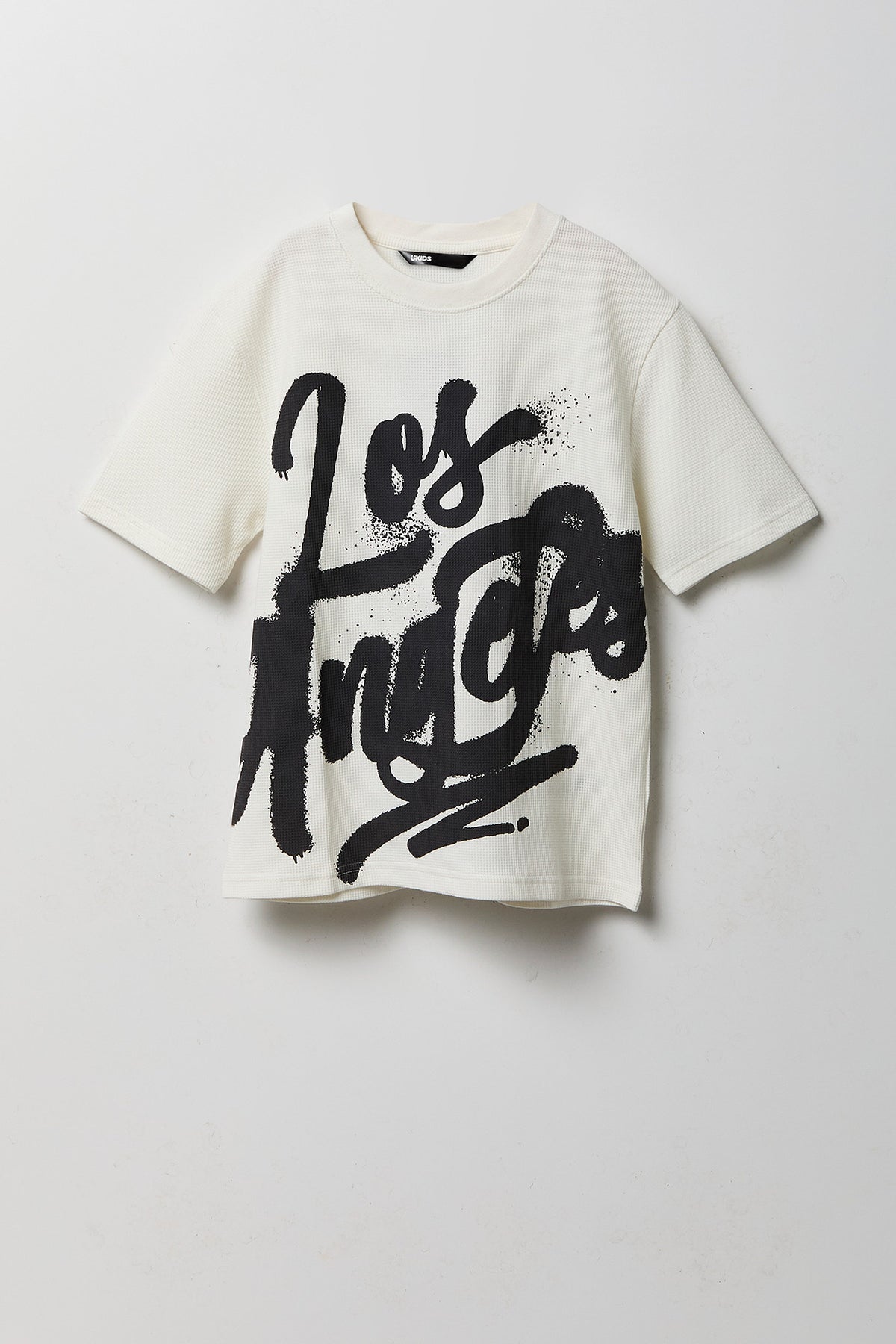 Boys Textured Graphic T-Shirt - White