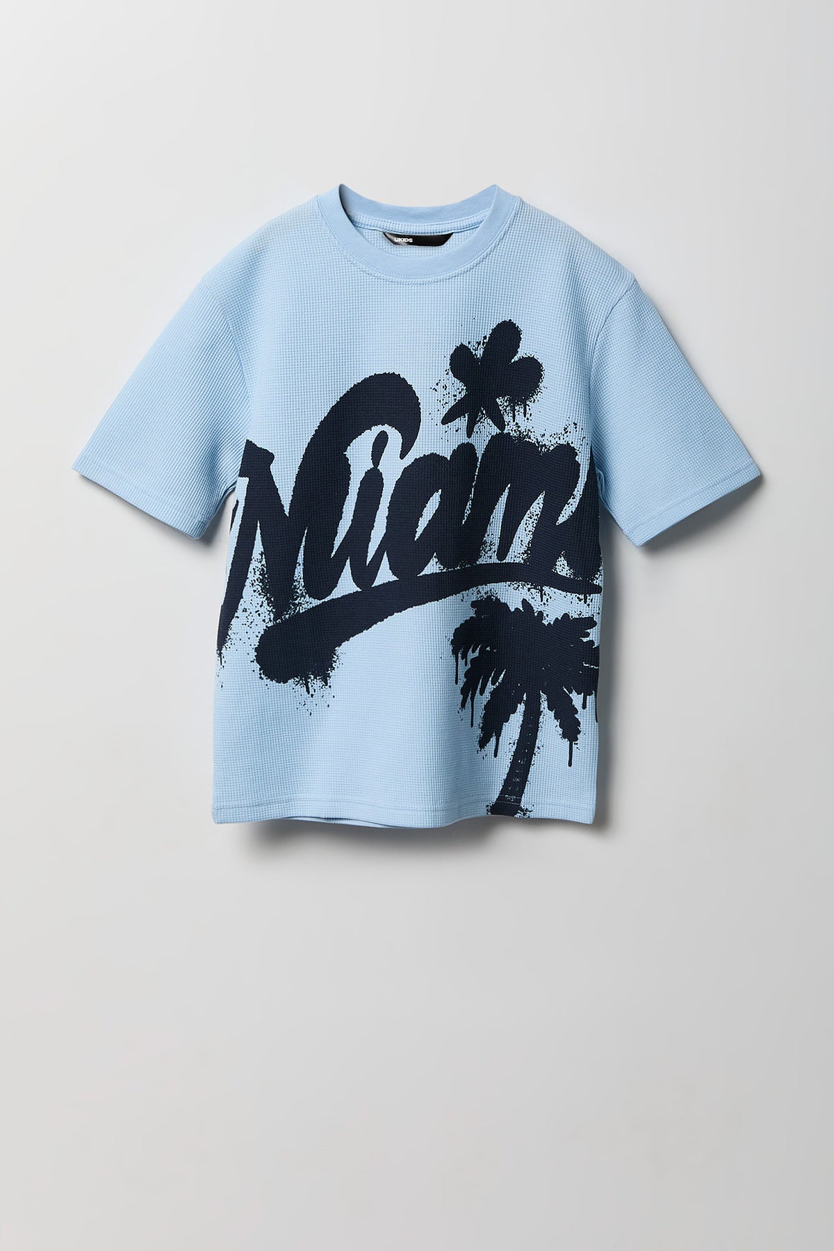 Boys Textured Graphic T-Shirt - Light Blue
