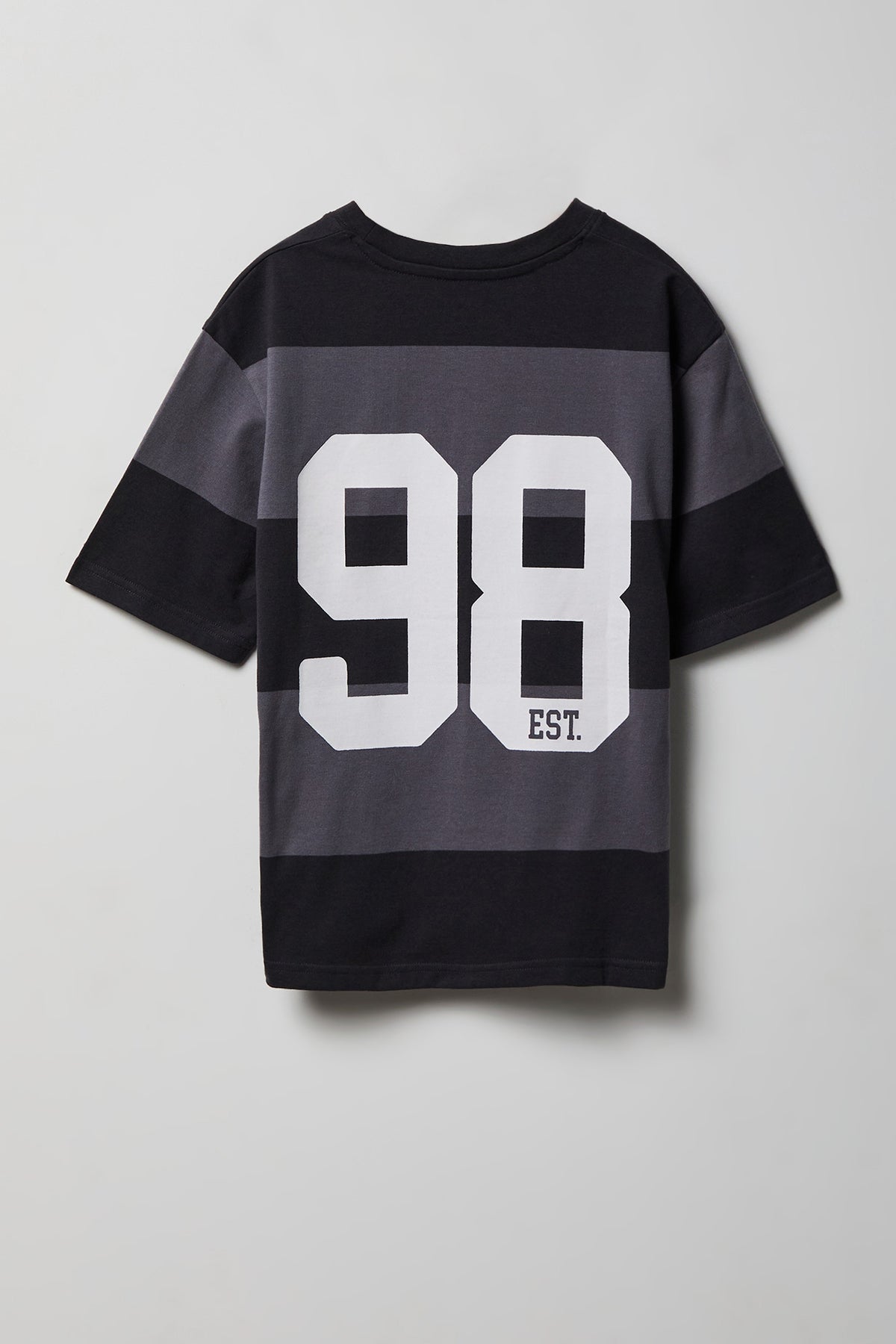 Alt View 2. Boys Graphic Striped Boxy T-Shirt - Black