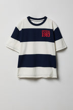 Boys Graphic Striped Boxy T-Shirt