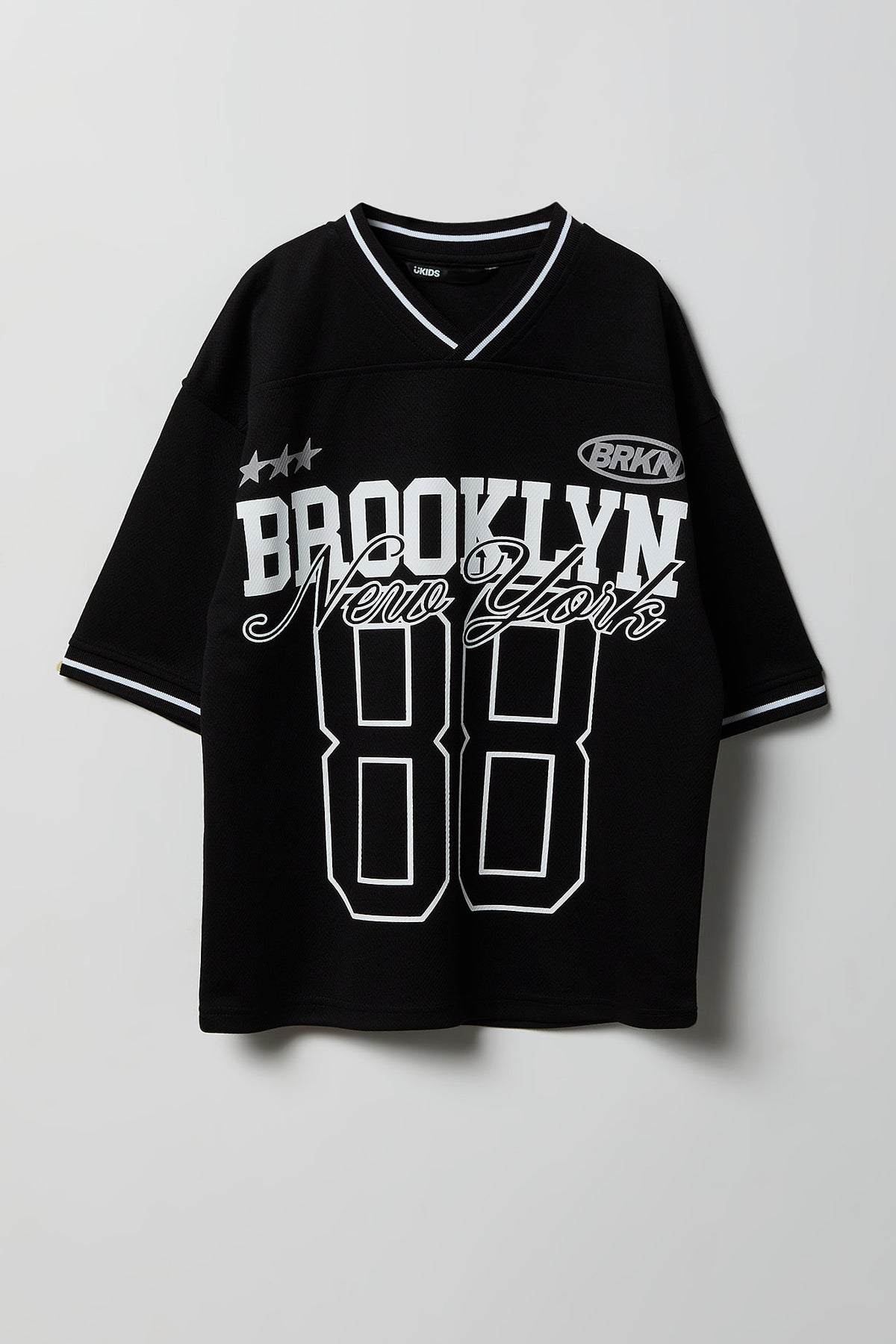 Kids City Graphic Mesh Football Jersey - Black