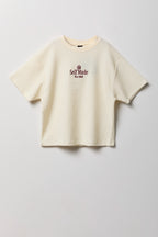 T-shirt carré texturé avec motif brodé pour garçon