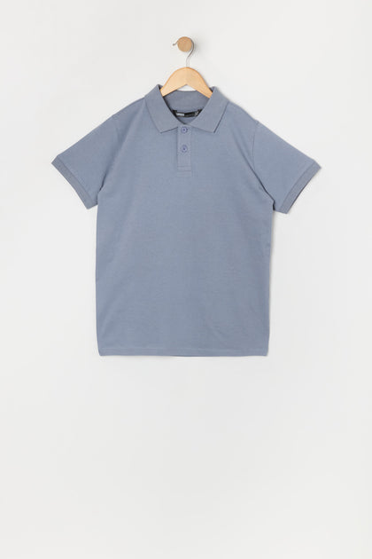 Boys Solid Polo Top