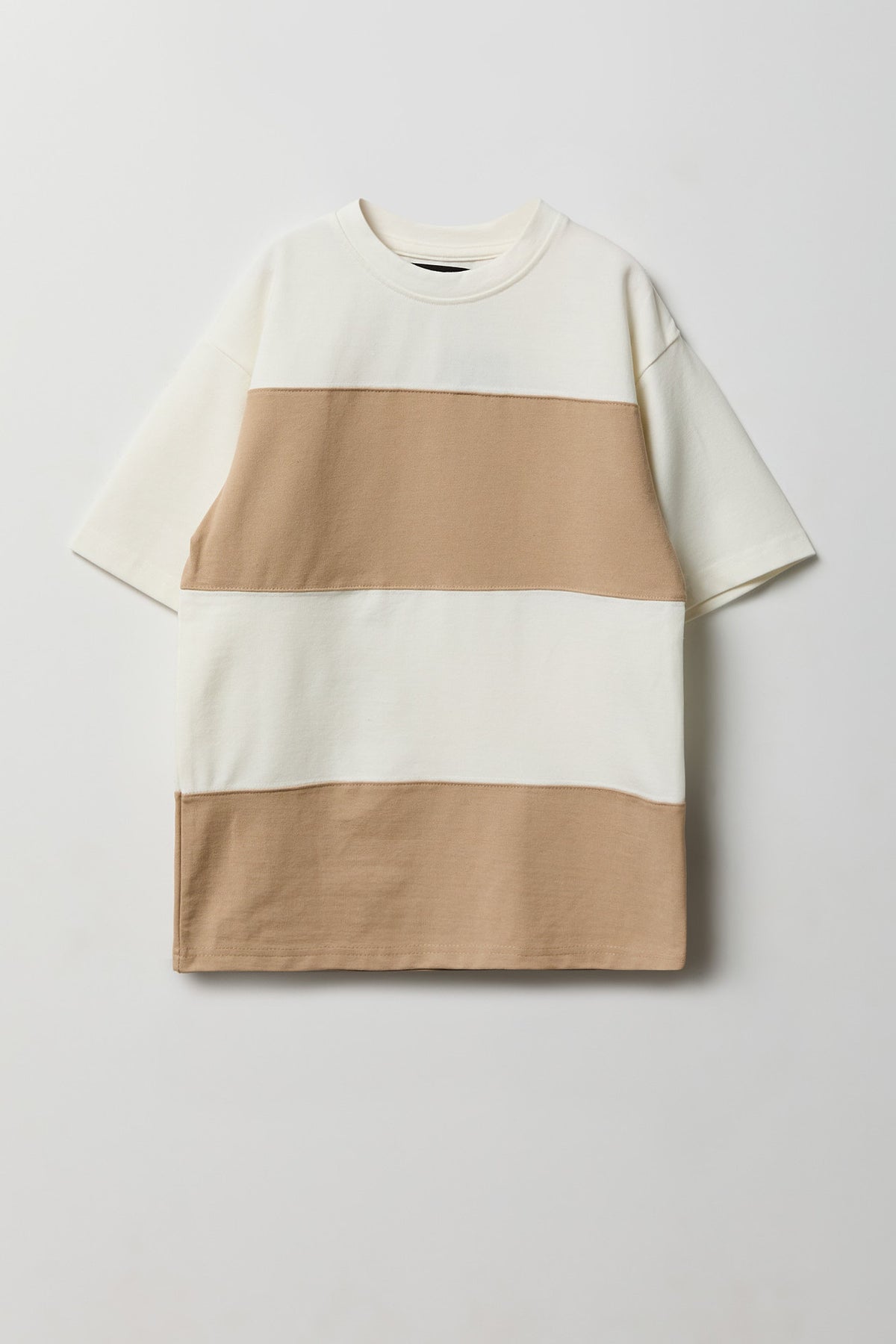 Boys Colour Block T-Shirt - Tan