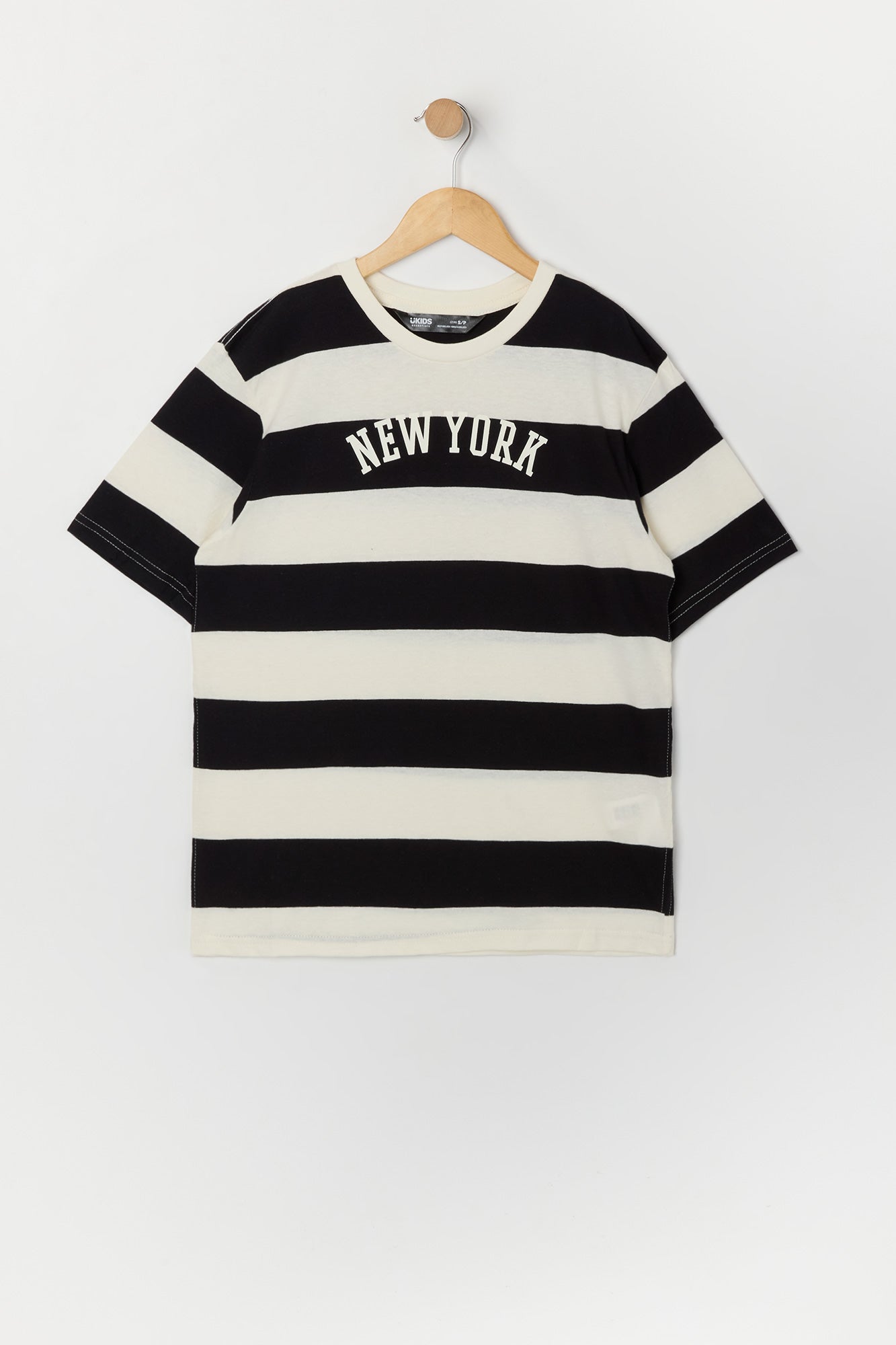 Boys New York Graphic Striped T-Shirt