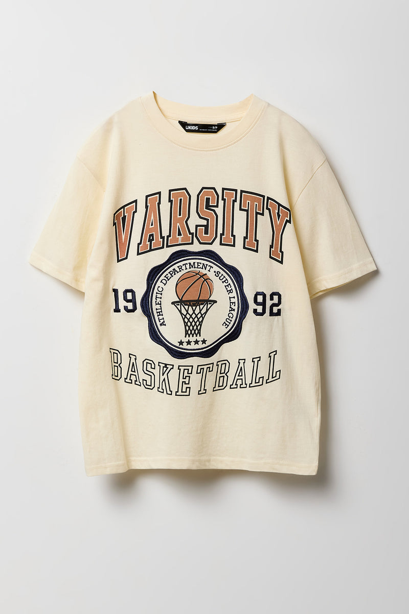 T-shirt à imprimé Varsity Basketball pour garçon