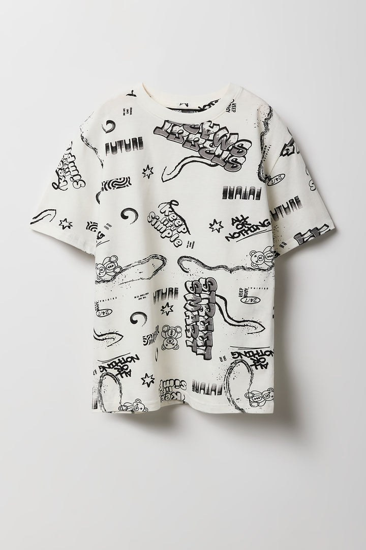Boys Graffiti Print T-Shirt