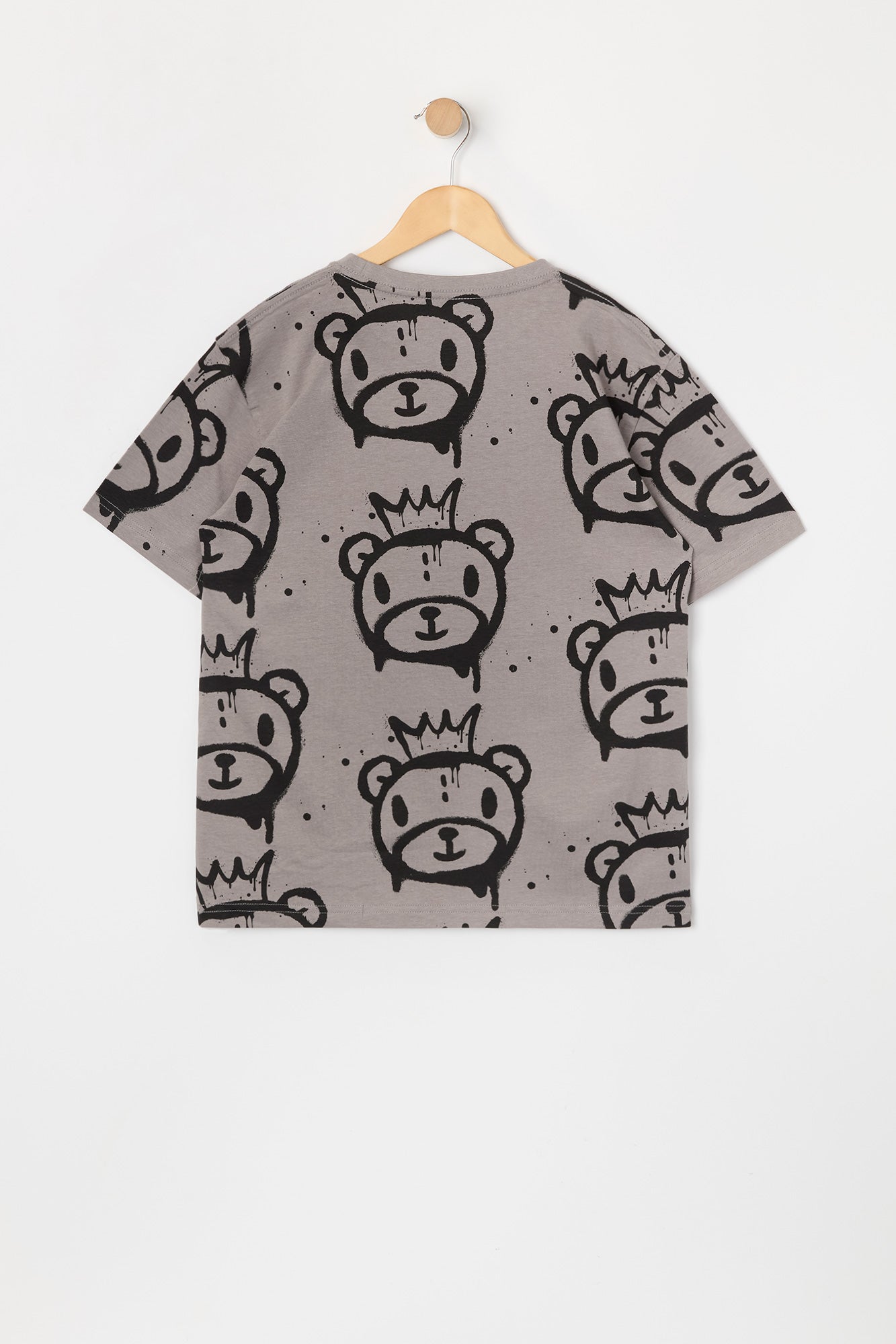 T-shirt à imprimé de graffiti d'ours pour garçons