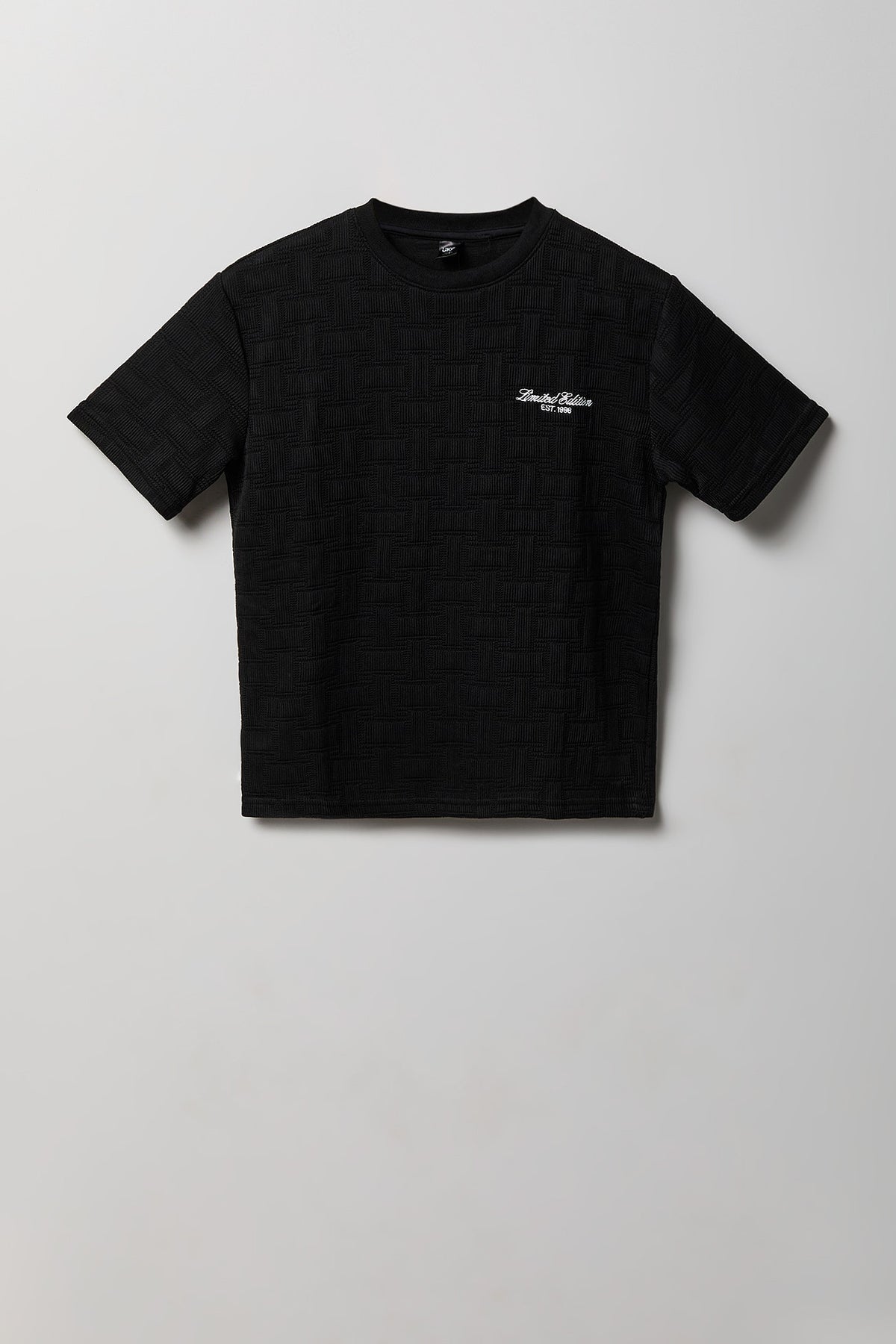 T-shirt en tricot texturé avec motif brodé pour garçon