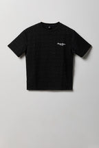 T-shirt en tricot texturé avec motif brodé pour garçon