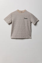 Boys Textured Knit Embroidered T-Shirt