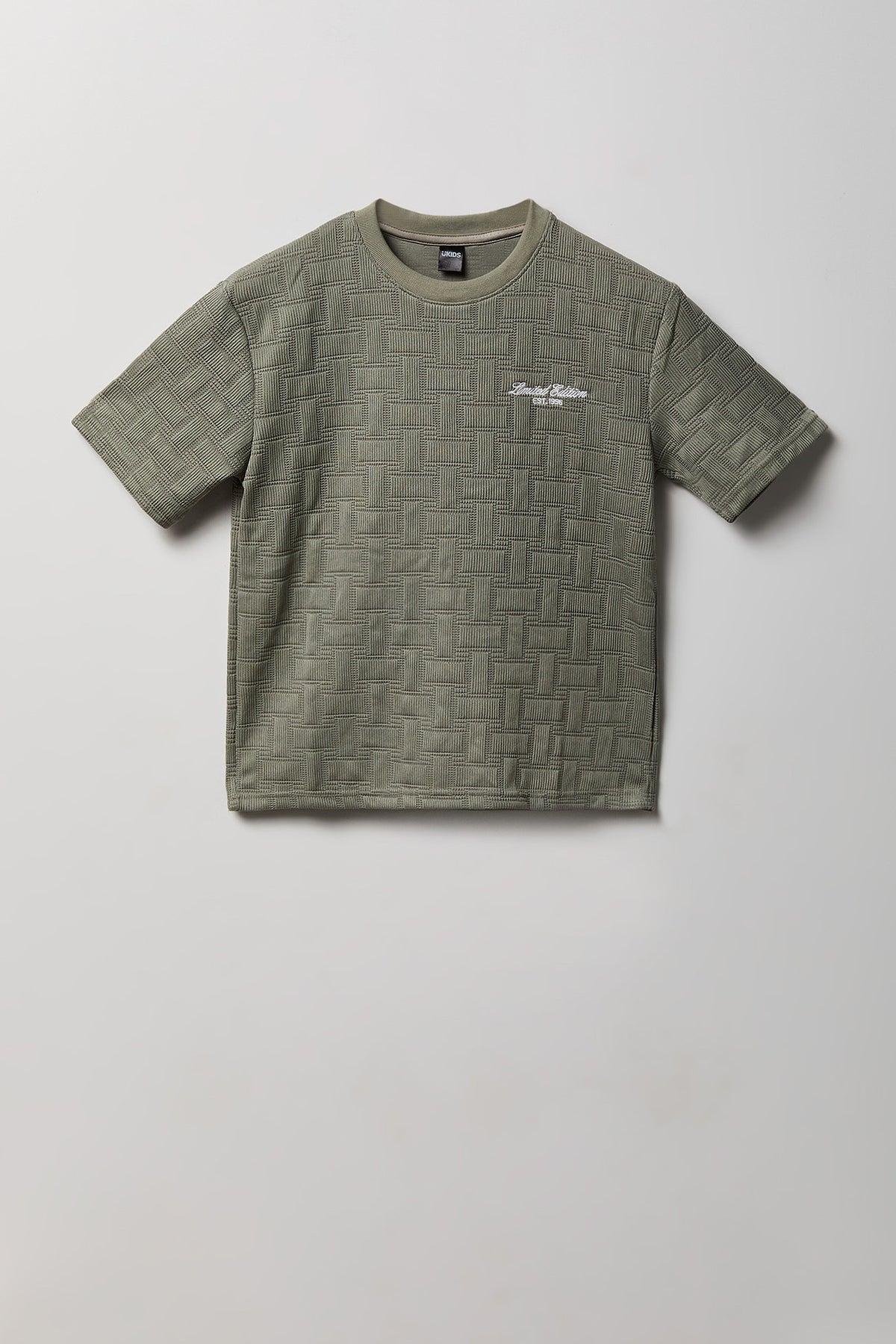 T-shirt en tricot texturé avec motif brodé pour garçon
