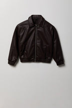 Blouson aviateur en similicuir pour garçon
