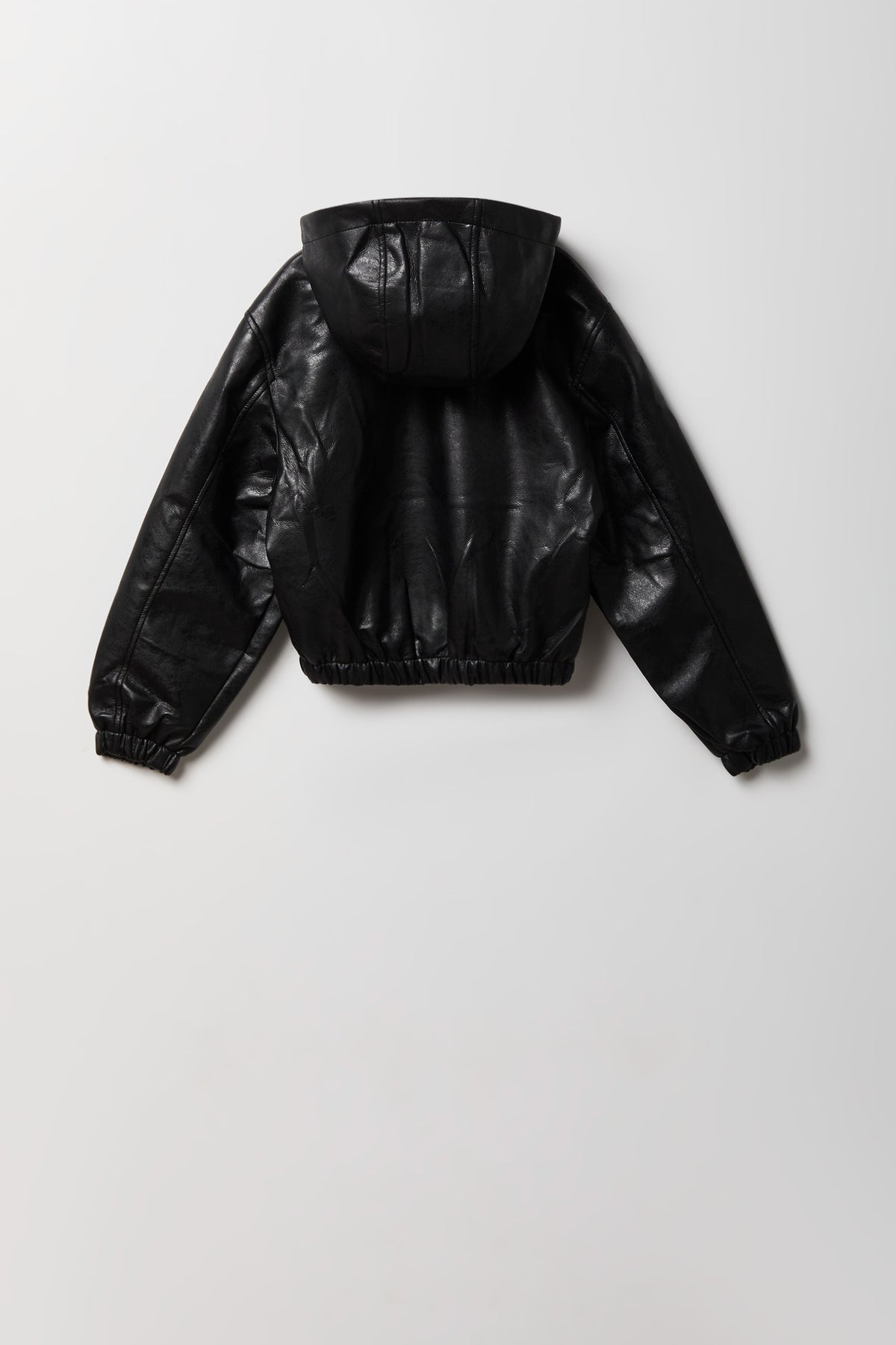Vue alternative 2. Blouson aviateur à caputhon en similicuir pour garçon