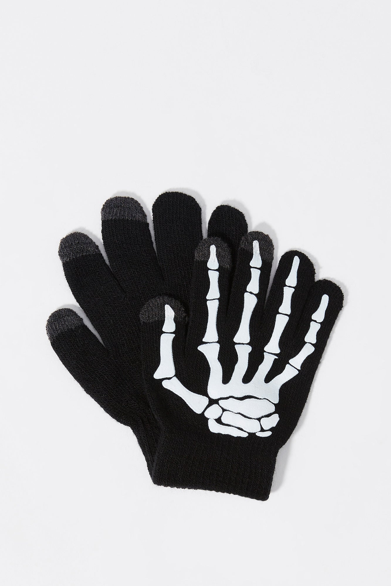 Boys Skeleton Touch Screen Gloves (2 Pack)