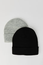 Kids Solid Knit Beanie (2 Pack)