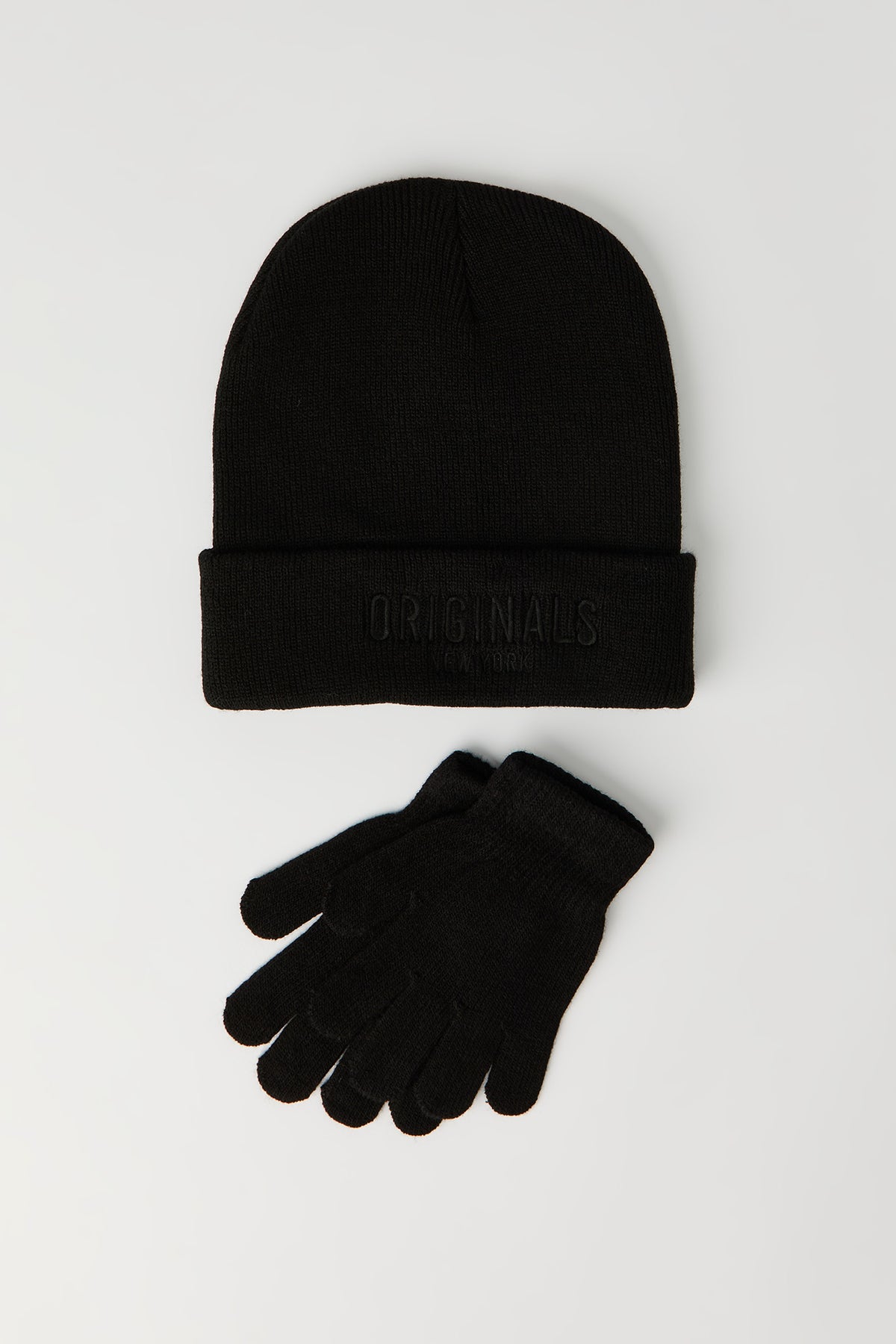 Kids Original Hat & Glove Set - Black